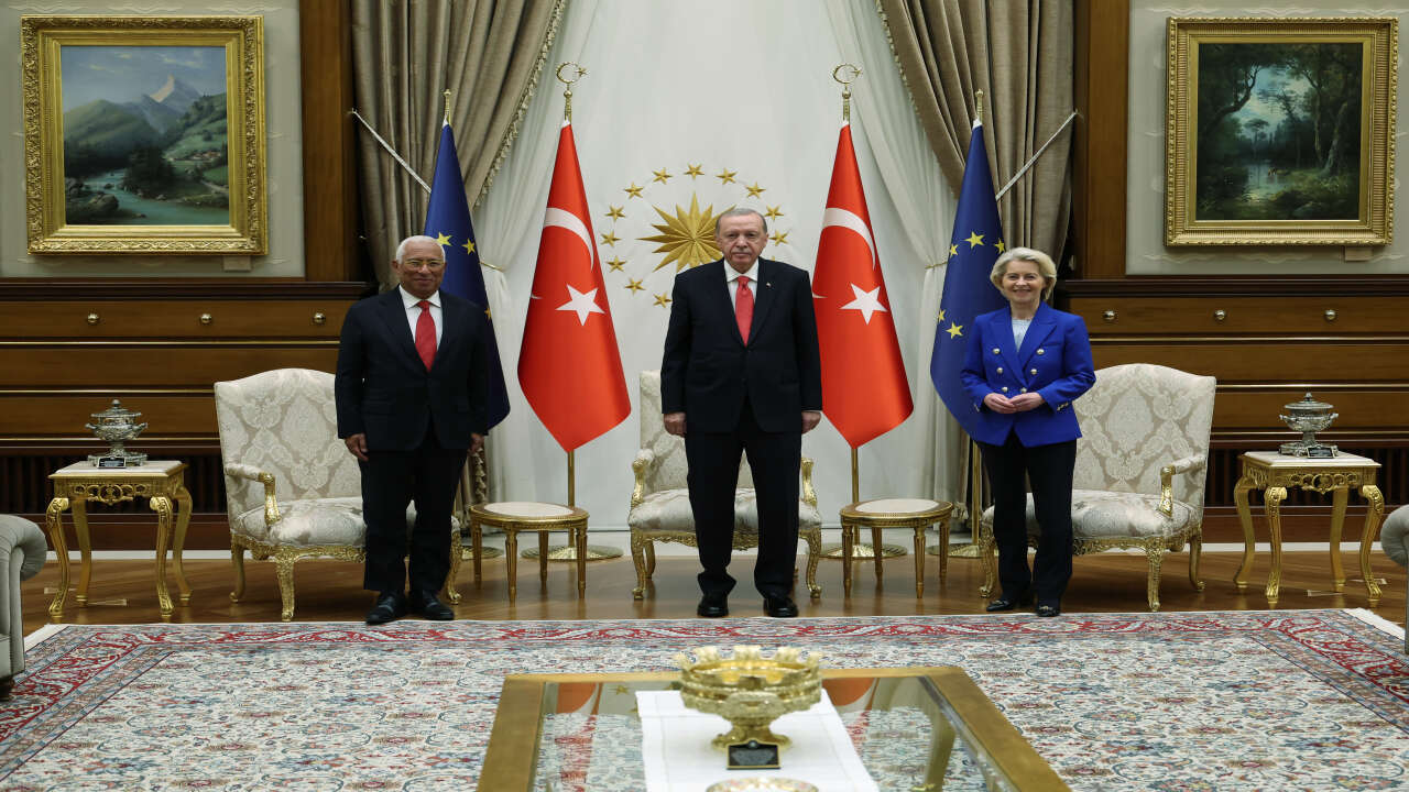 Cumhurbaşkanı Erdoğan, Ursula von der Leyen ve Antonio Costa'yı kabul etti