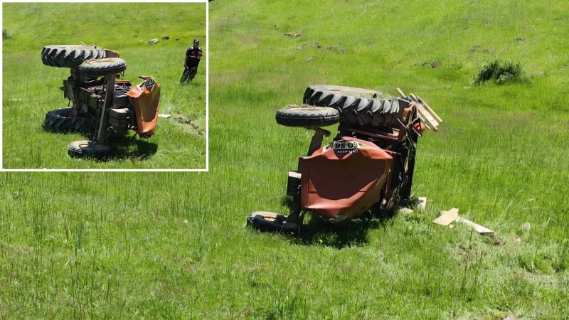 Çorum'da devrilen traktörün altında kalan sürücü öldü