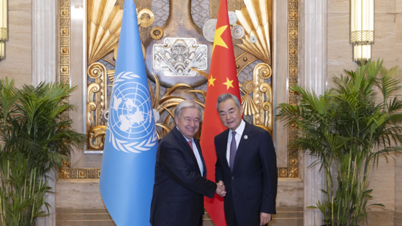 Wang Yi, Guterres’le bir araya geldi