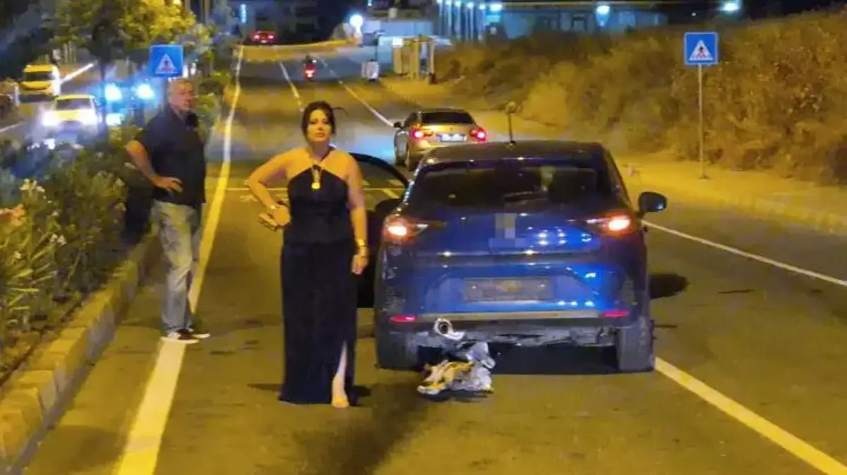 Tekirdağ'da faciadan dönüldü: Otomobil metrelerce sürüklendi