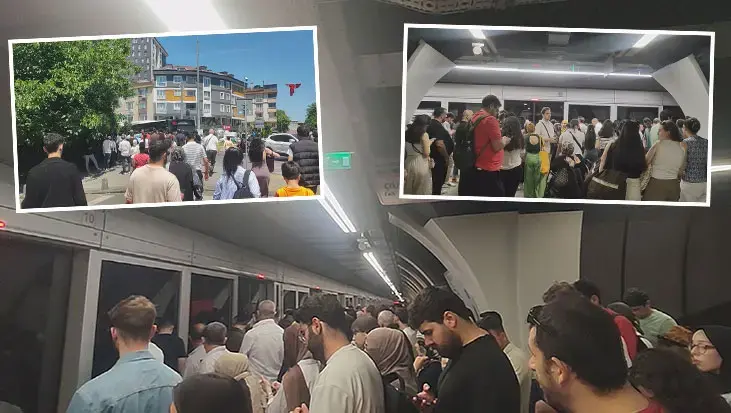 M7 Yıldız-Mahmutbey metro hattında teknik arıza! Seferler aksadı, yolcular otobüslerle tahliye edildi