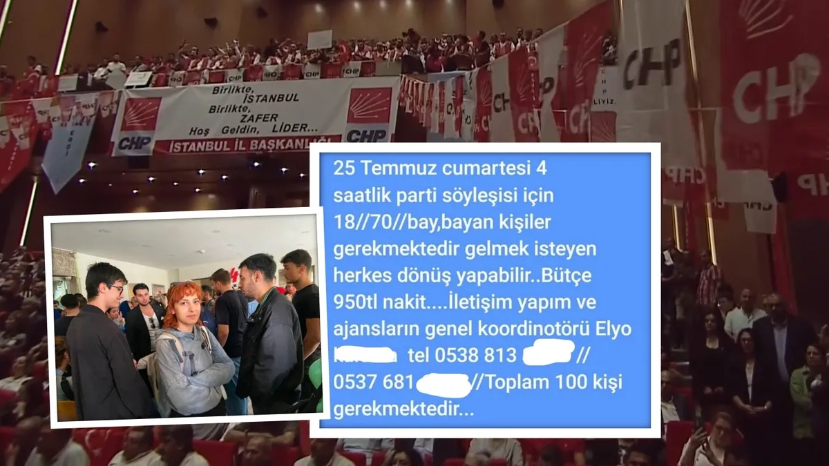 CHP'nin rozet etkinliğine paralı figüran operasyonu