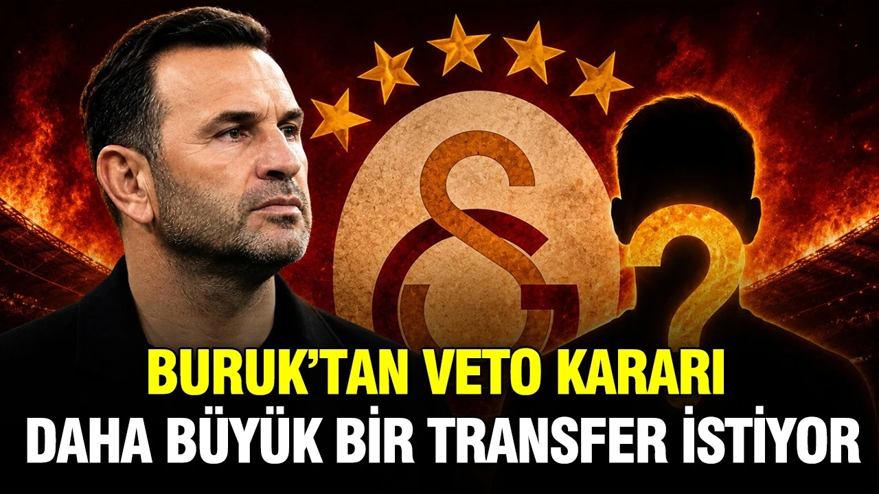 Galatasaray'da veto kararı: Okan Buruk daha büyük bir transfer istiyor