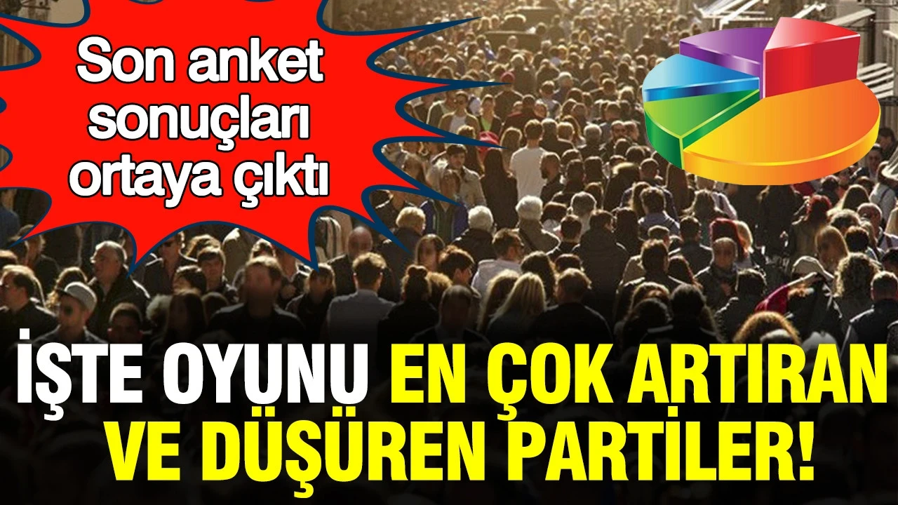 Son anket sonuçları ortaya çıktı: Oyunu en çok artıran ve düşüren partiler açıklandı