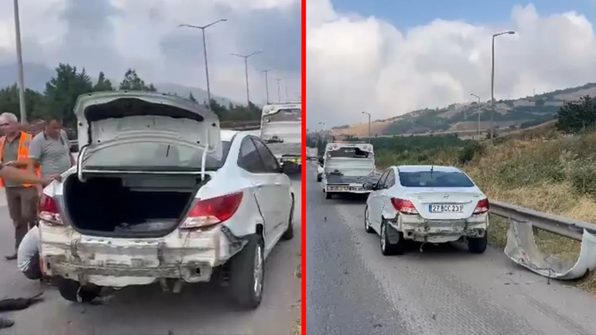 Osmaniye’de feci kaza! Otomobil bariyerlere ok gibi saplandı: Yaralılar var!