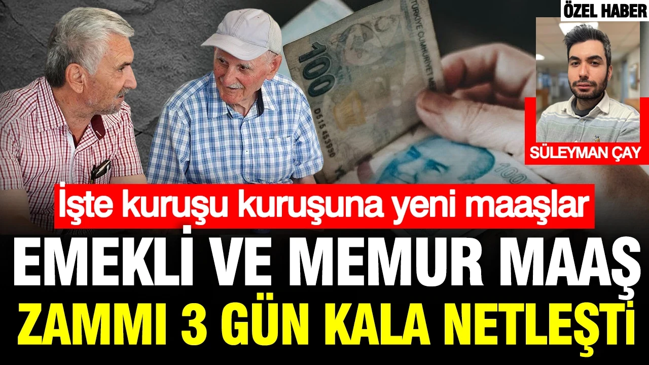 En düşük emekli ve memur maaş zammı 3 gün kala ortaya çıktı