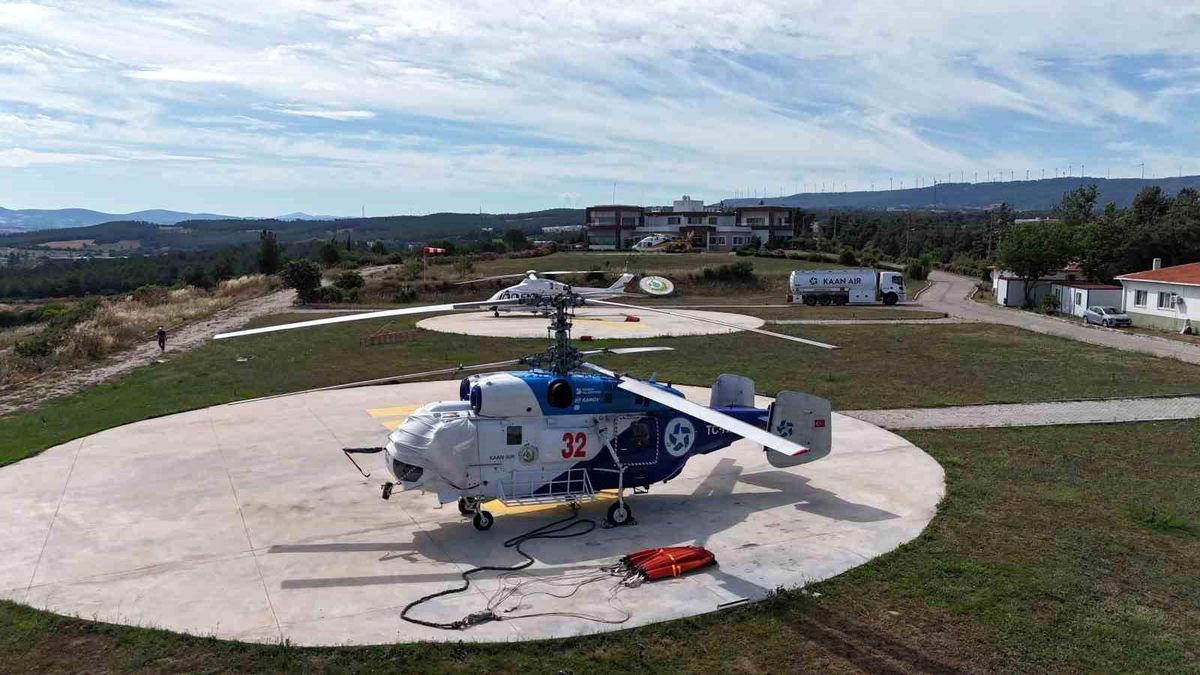 Çanakkale'de ateş savaşçıları 1 İHA, 4 Uçak, 6 Helikopter, 89 arazöz ve 1123 personel ile yangın sezonuna hazır