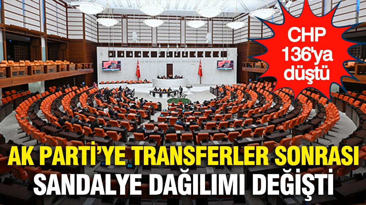 AK Parti'ye transferler sonrası Meclis'te sandalye dağılımı değişti: CHP 136'ya düştü