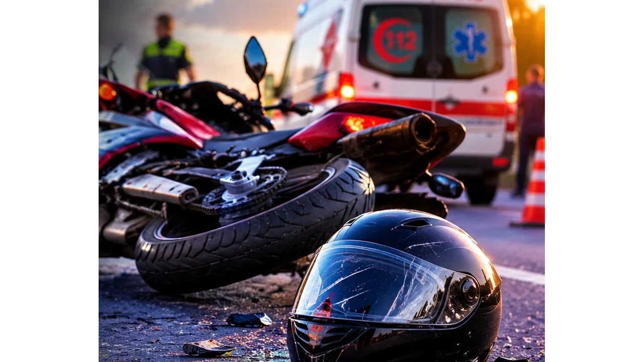 Direksiyon hakimiyetini kaybeden motosiklet sürücüsü yaralandı
