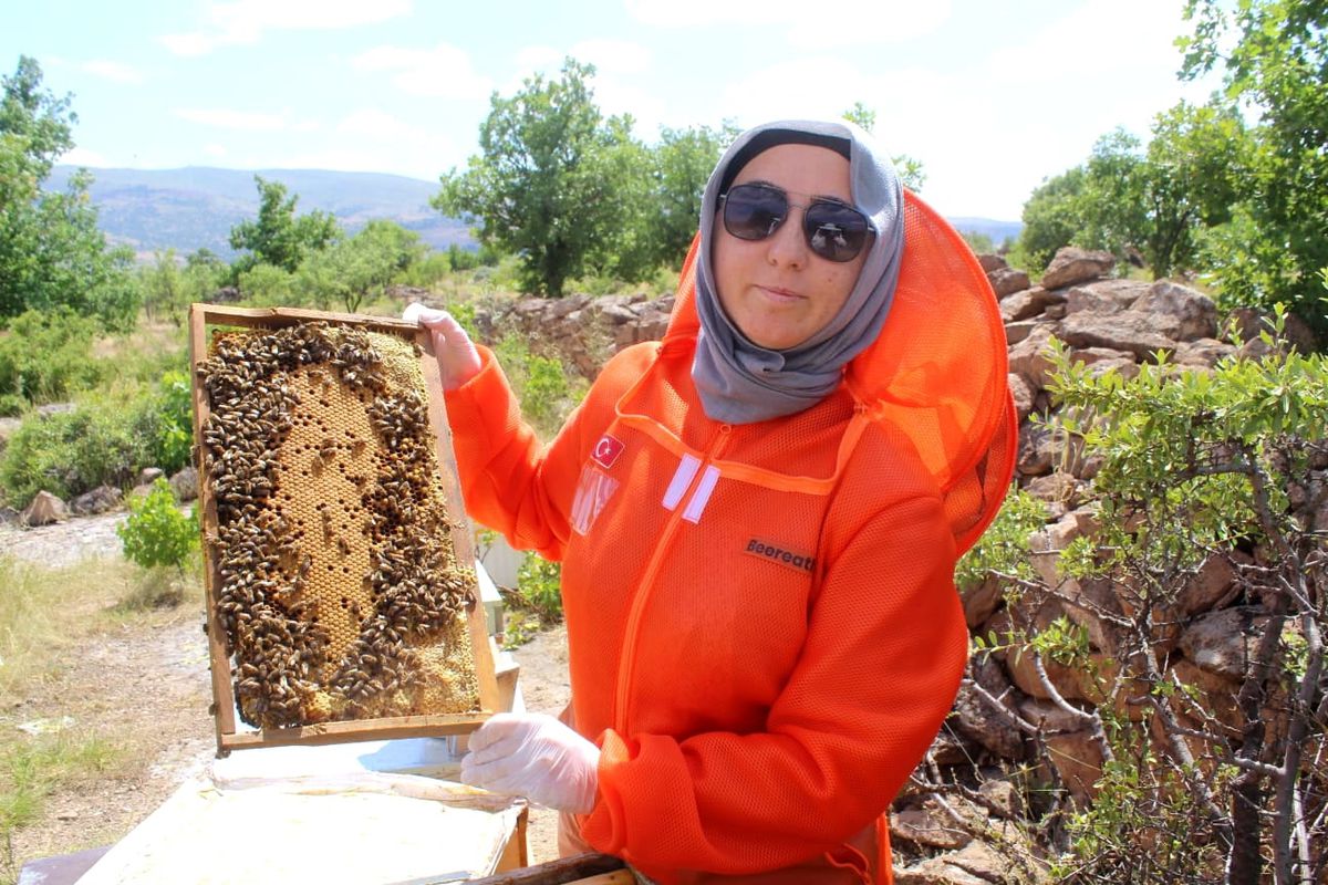 Kanserle mücadelesinde faydalı olduğunu öğrendiği arıcılık Zehra'nın mesleği oldu