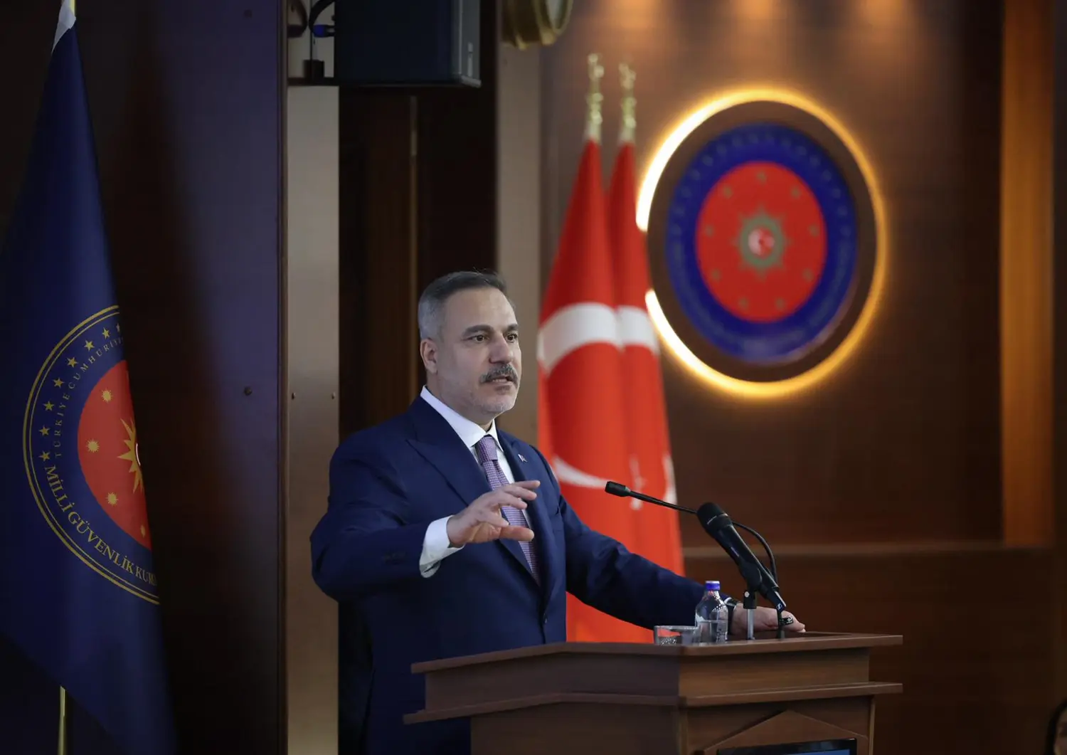 Bakan Fidan, MGK Genel Sekreterliğinde hitapta bulundu