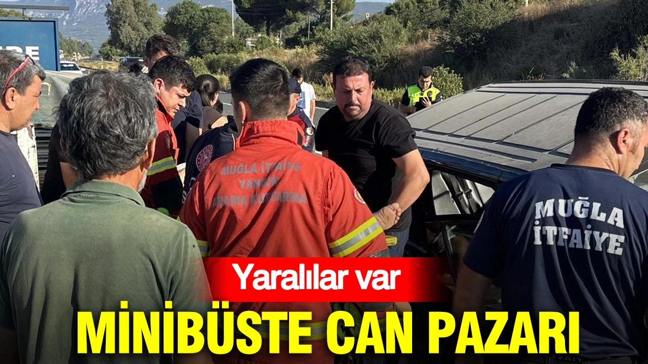 Muğla'da minibüs şarampole devrildi: Yaralılar var