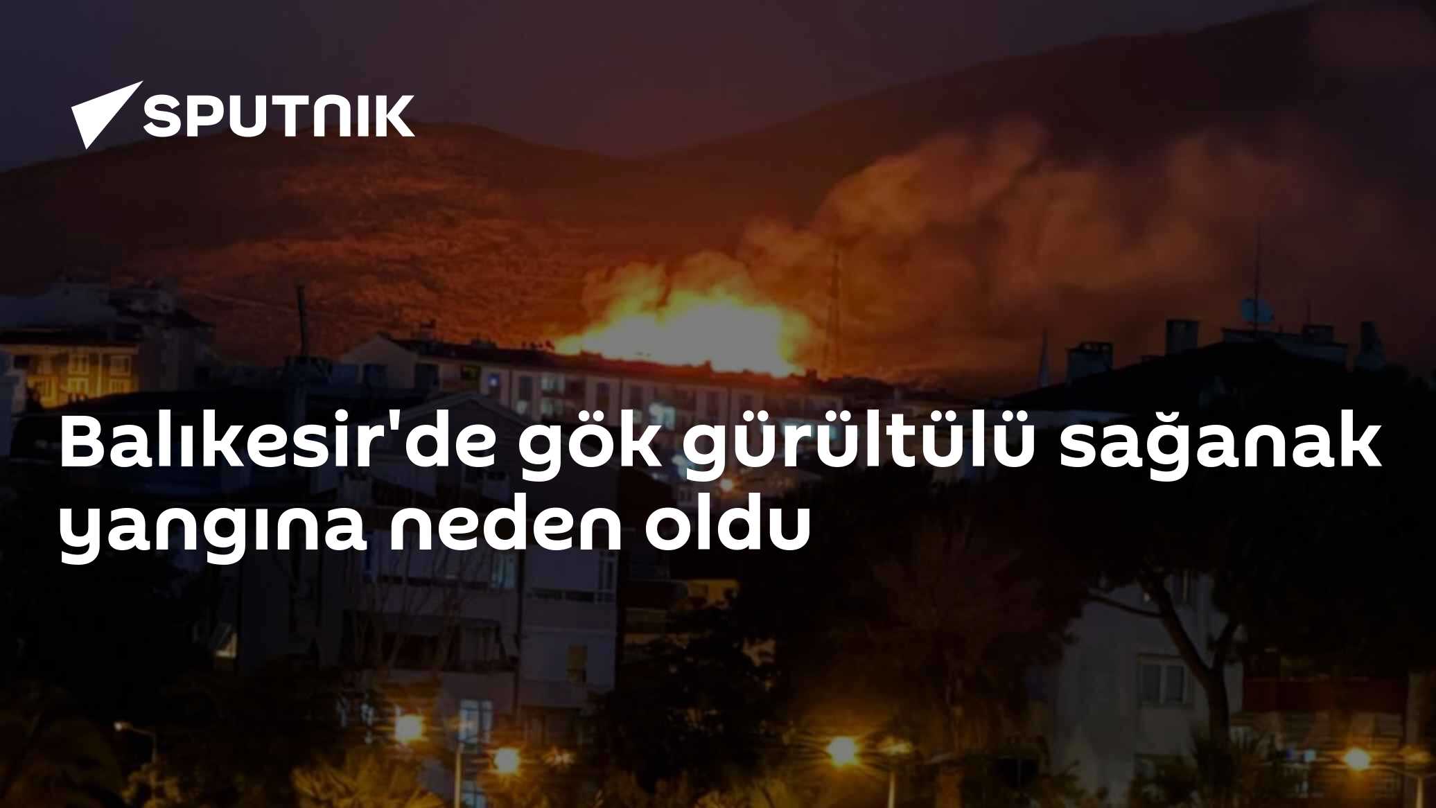 Balıkesir'de gök gürültülü sağanak yangına neden oldu