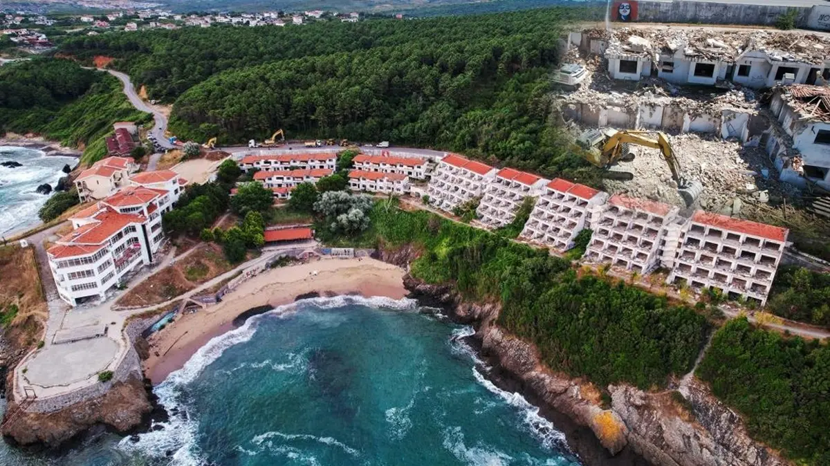 Beykoz'daki metruk otelde yıkım başladı! Yılların kanayan yarası ortadan kaldırılıyor