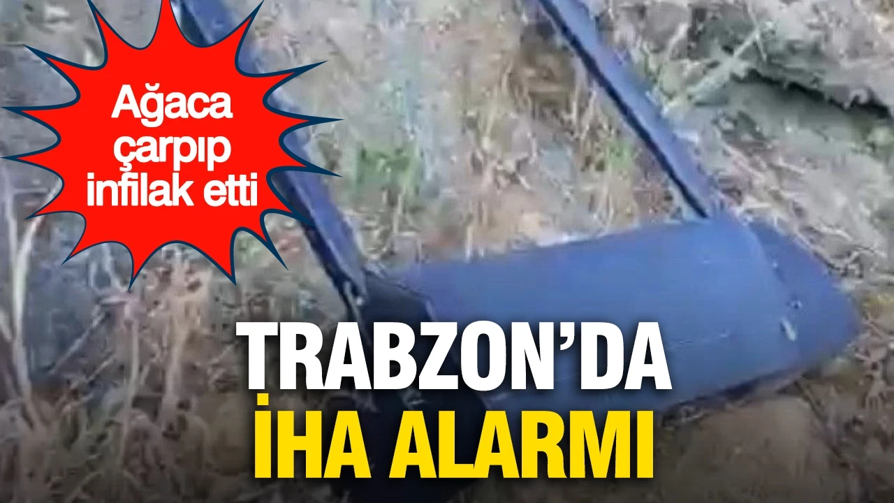 Ağaca çarpınca infilak etti: Trabzon'da İHA alarmı