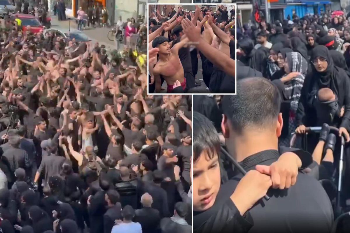 İngiltere'de dikkat çeken yürüyüş! Görüntüler tartışma yarattı