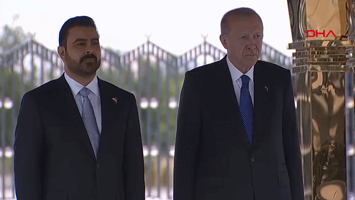 Cumhurbaşkanı Erdoğan, Irak Başbakanı Ez-Zeydi'yi törenle karşıladı
