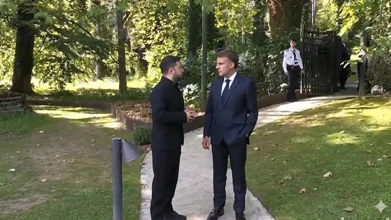 Kamerayı unutup Trump hakkında konuştular! Macron ile Zelenskiy'nin diyaloğu gündeme oturdu