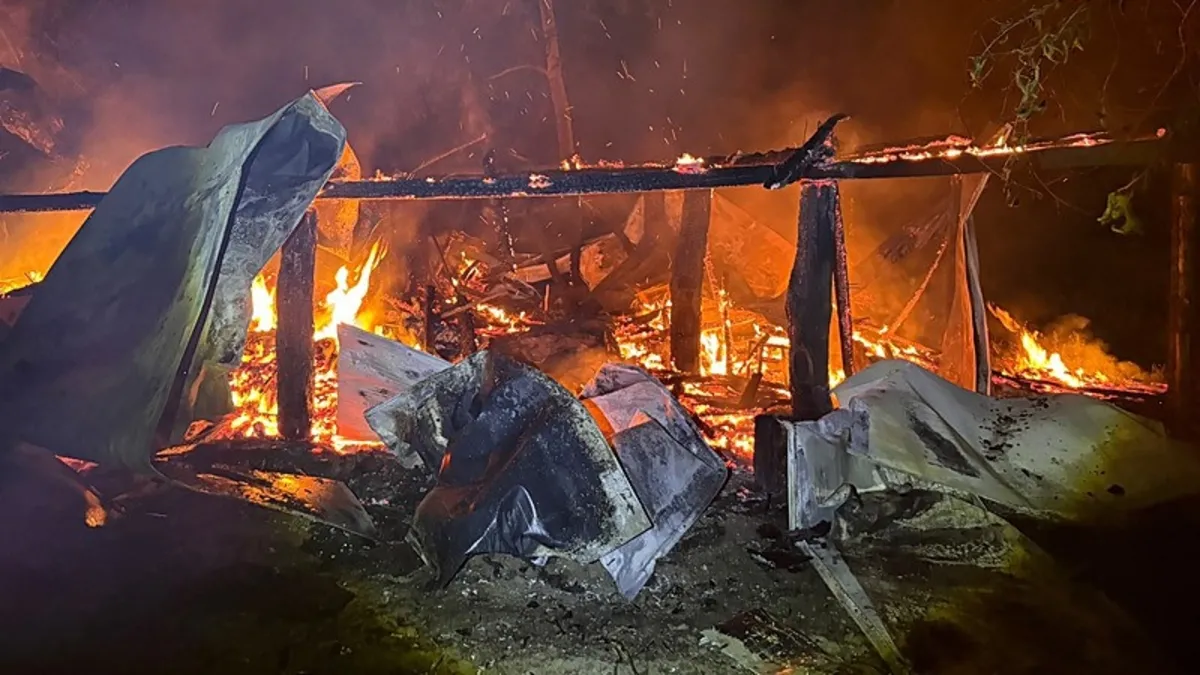 Bursa'da baraka yangını: 1 kişi hayatını kaybetti