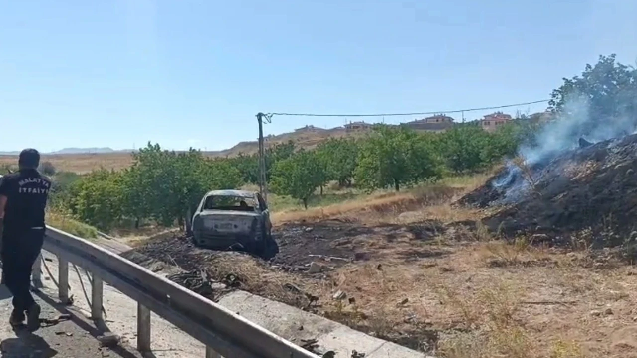 Devrilen otomobil yandı: Baba yaralandı, oğlu öldü