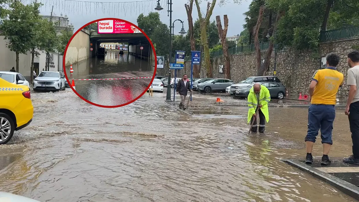 Şiddetli yağış İstanbul'u vurdu: Alt geçitler doldu, araçlar mahsur kaldı