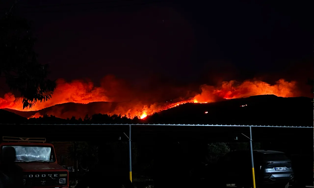 Milas'ta alevler turizm bölgesini kuşattı: 1120 kişi gece yarısı tahliye edildi!
