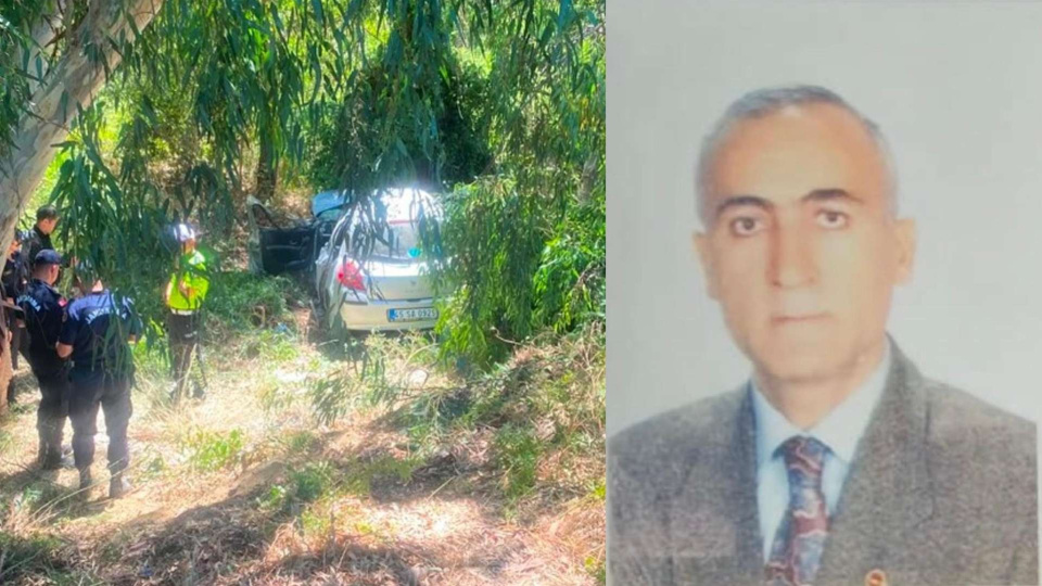 Aydın'da ağaca çarpan otomobilin sürücüsü eski savcı hayatını kaybetti, eşi yaralandı