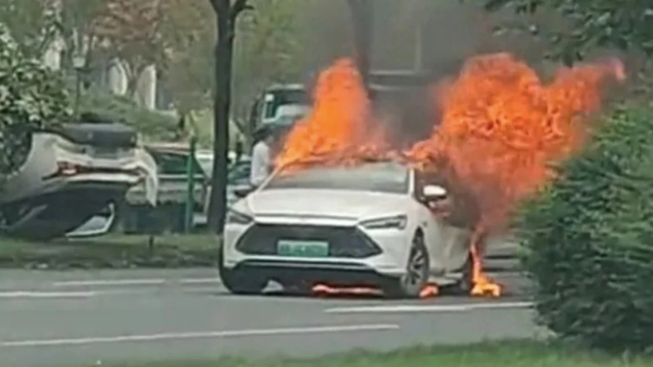 BYD'de kriz yaratan görüntü: Alevler içinde kaldı