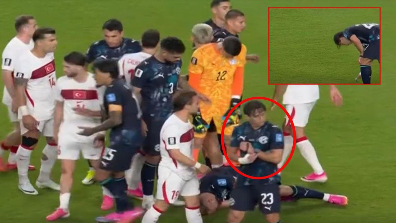 Türkiye'ye gol atan Paraguaylı futbolcu hakemin kolundaki saati çalmış