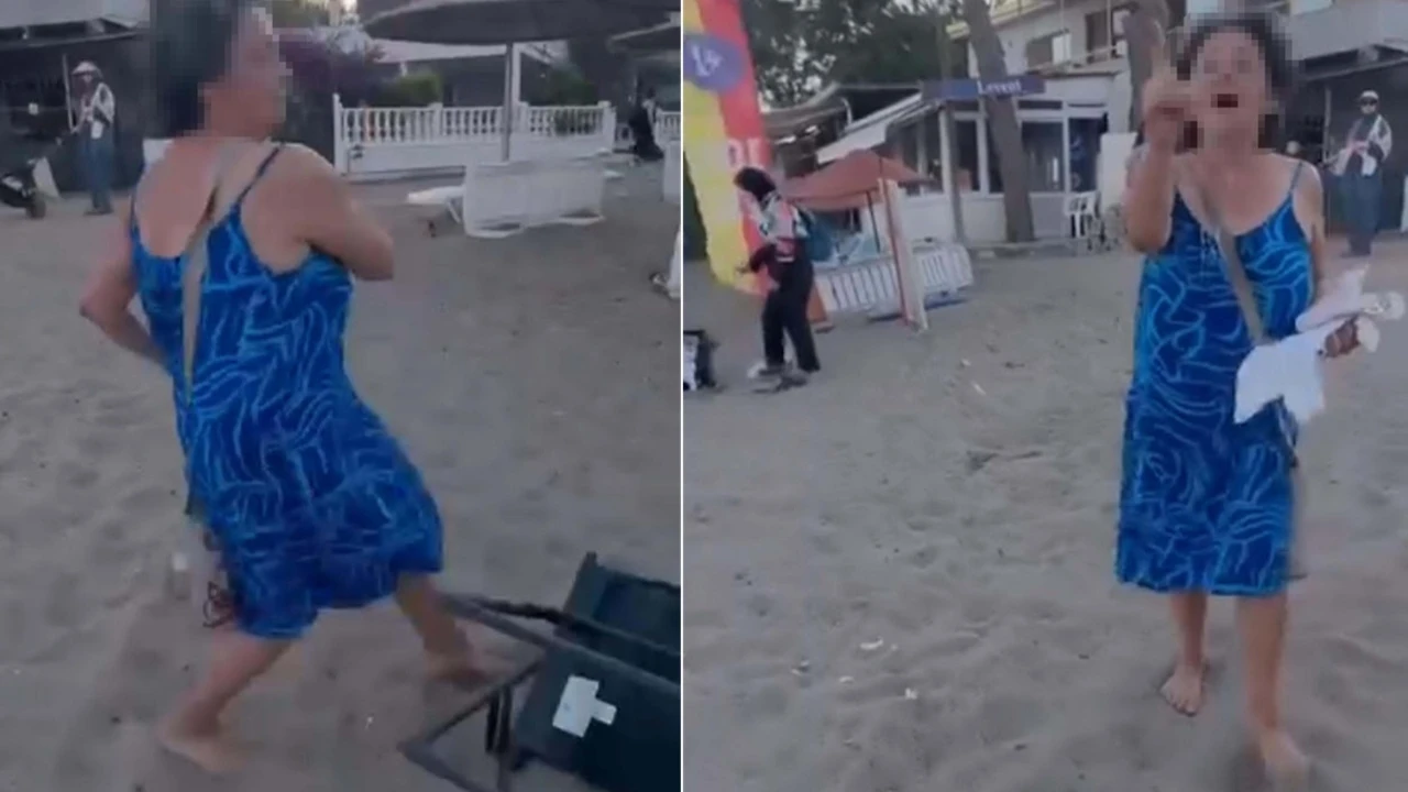 İzmir'deki Ürkmez plajında şezlong kavgasında gözaltına alınan kadın hakkında flaş karar