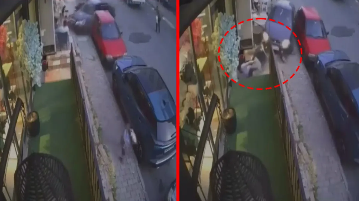 Arnavutköy'de faciadan dönüldü! Fren yerine gaza bastı: Ortalık savaş alanına döndü