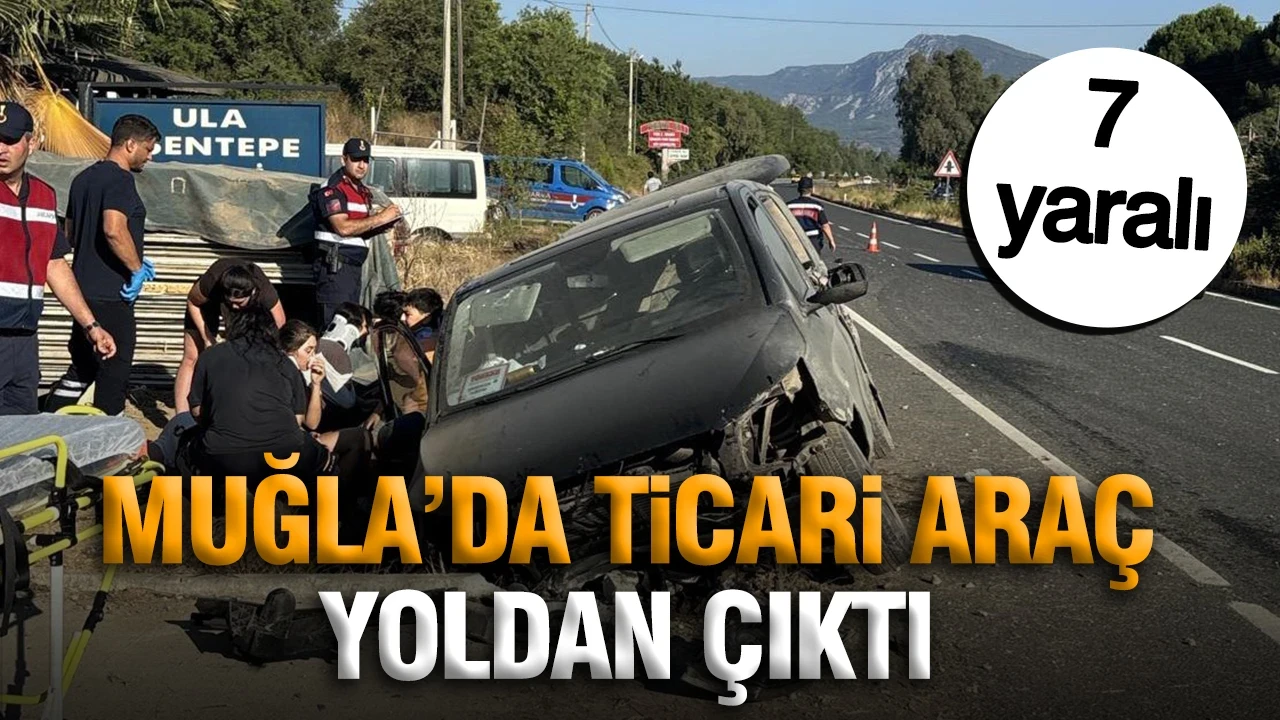 Muğla'da ticari araç yoldan çıktı: 7 yaralı
