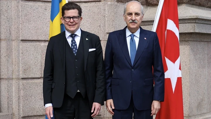Meclis Başkanı Kurtulmuş, İsveç Parlamentosu Başkanı Andreas Norlen ile görüştü