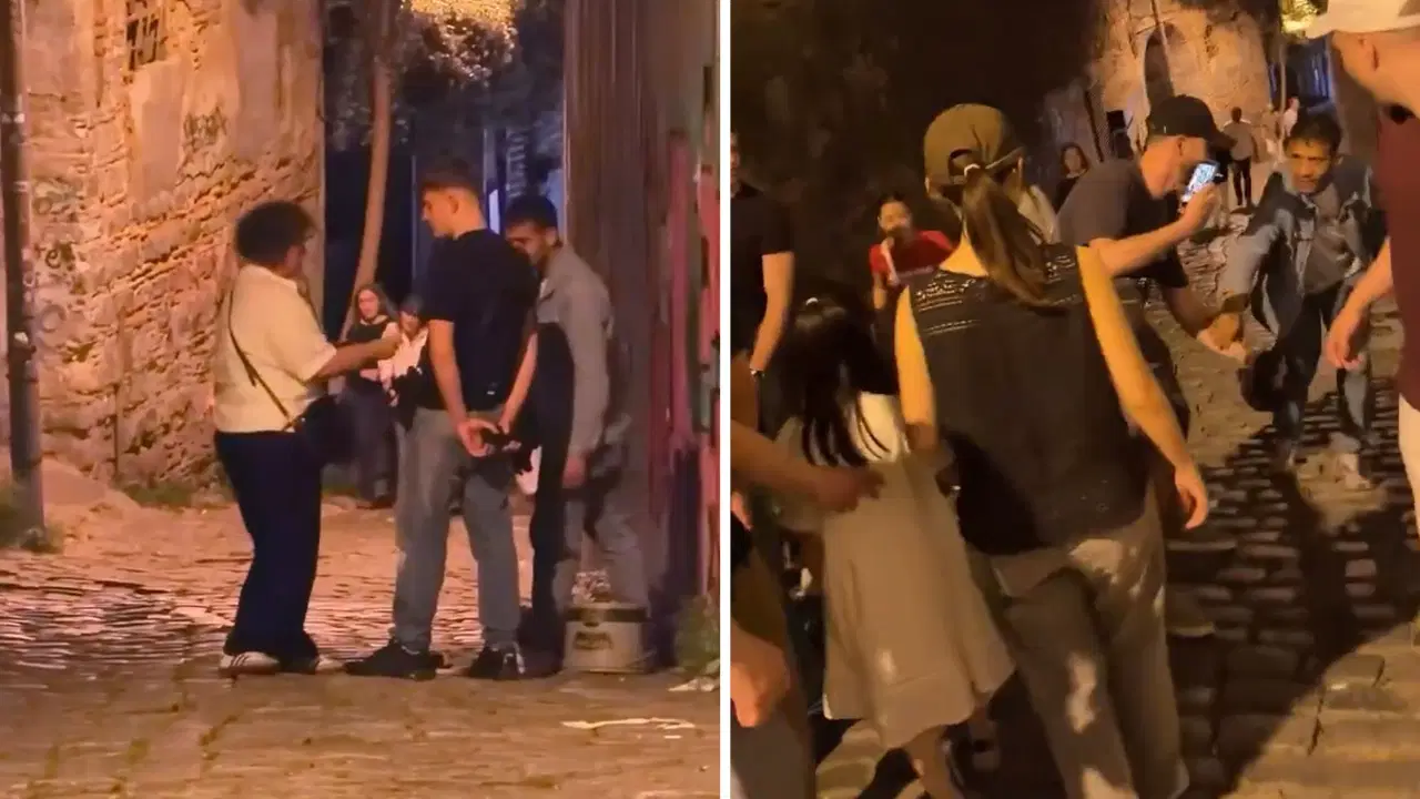 Galata'da 'fırça düşürme' bahanesiyle dolandırıcılık girişimi... Kadını Rus turistler kurtardı, şüpheli yakalandı!