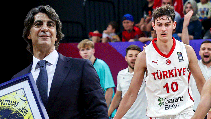 İbrahim Kutluay'ın oğlu U17 Milli Takımı'nda fırtına estiriyor! Son 2 maçta 65 sayı