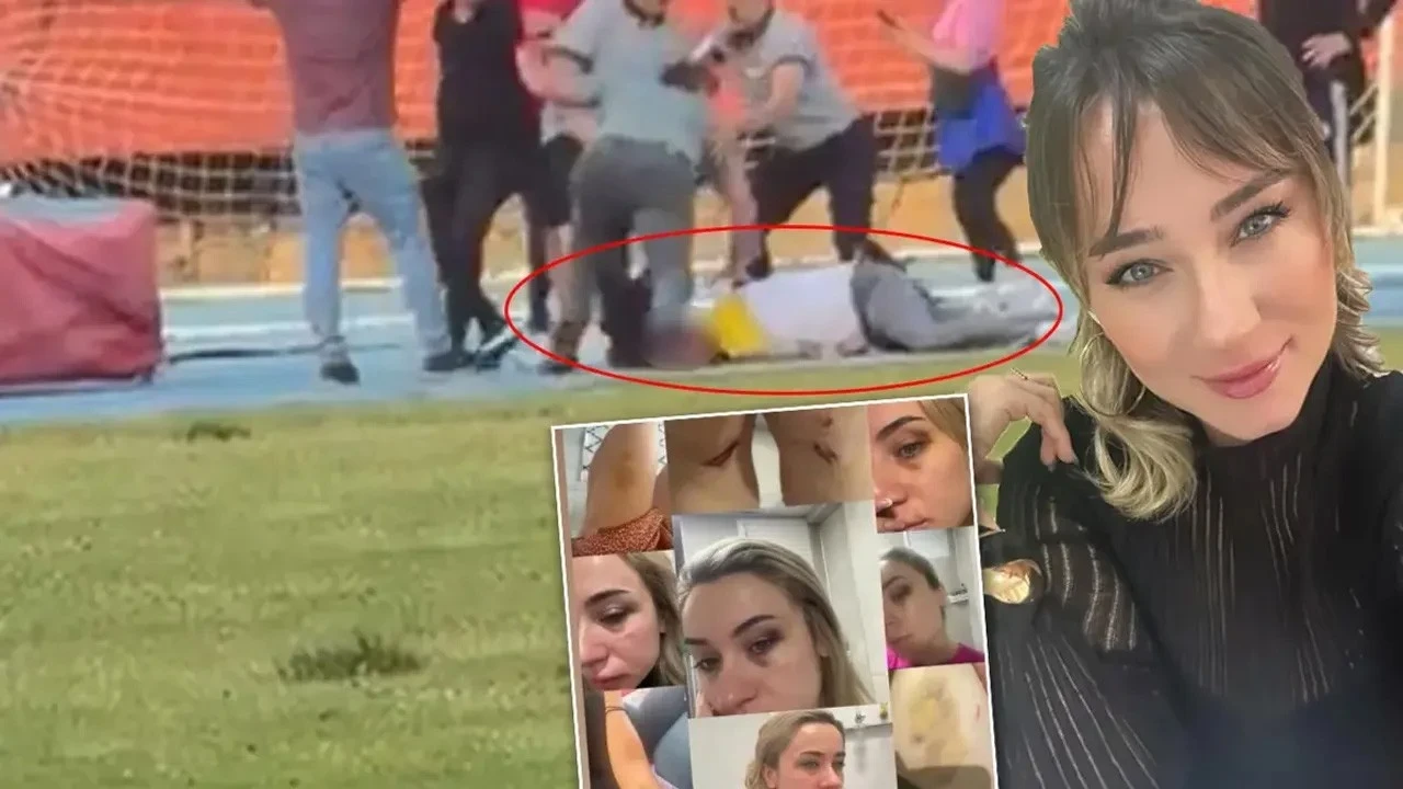 Elif öğretmen 'Beni yıllarca dövdü' dedi, ortalık karıştı! Stadyumda tekme tokat dövdüler