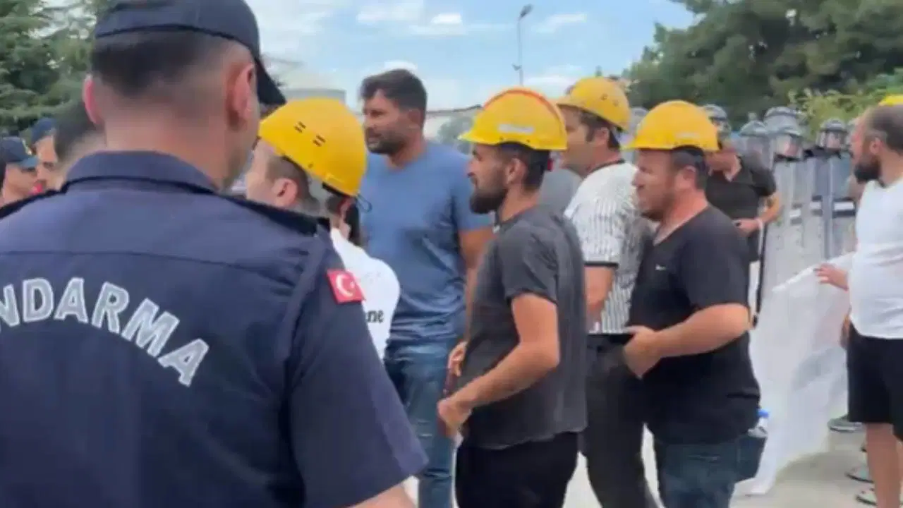 Edirne'de madencilere müdahale: Erdoğan'a seslerini duyurmak istediler, gözaltına alındılar