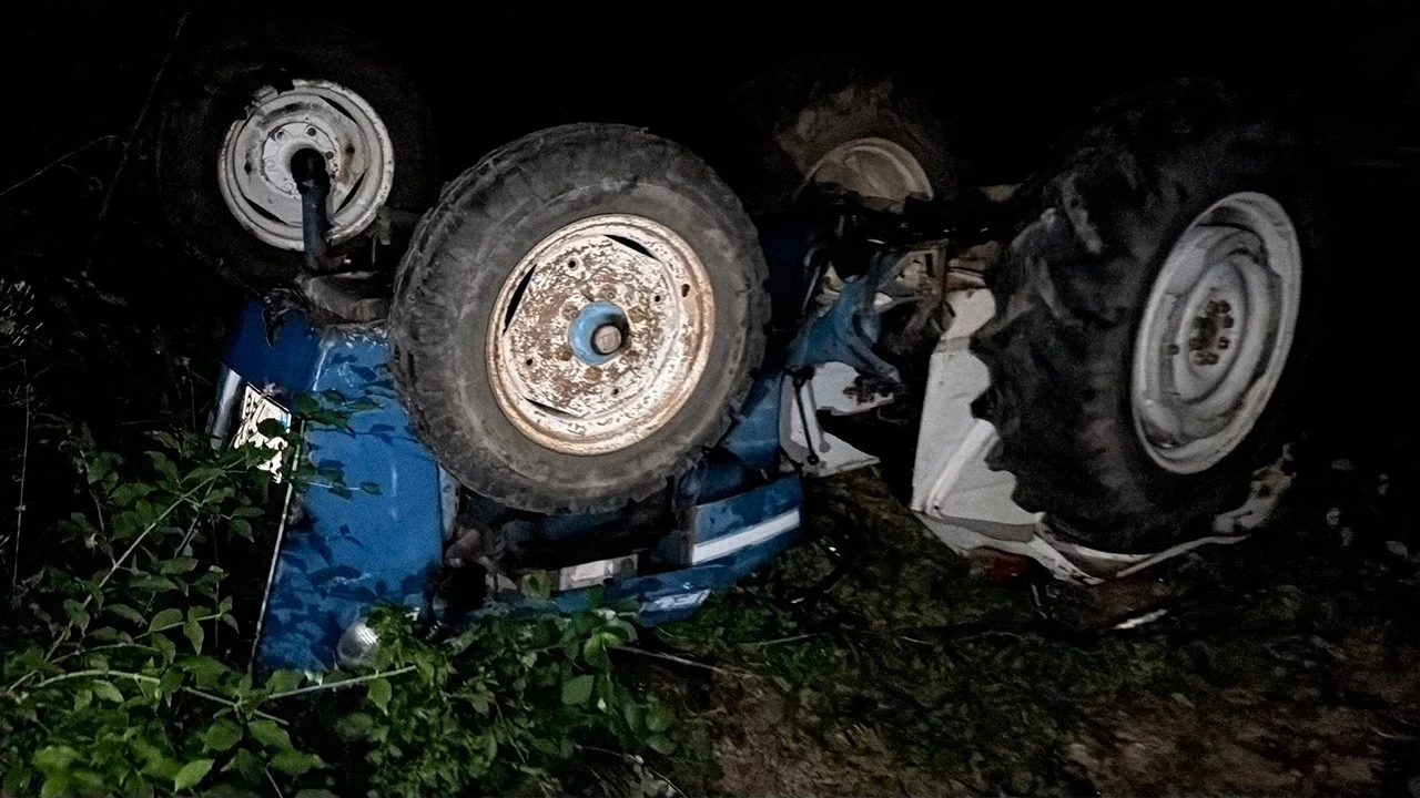 Bolu’da korkunç kaza: Devrilen traktör can aldı!