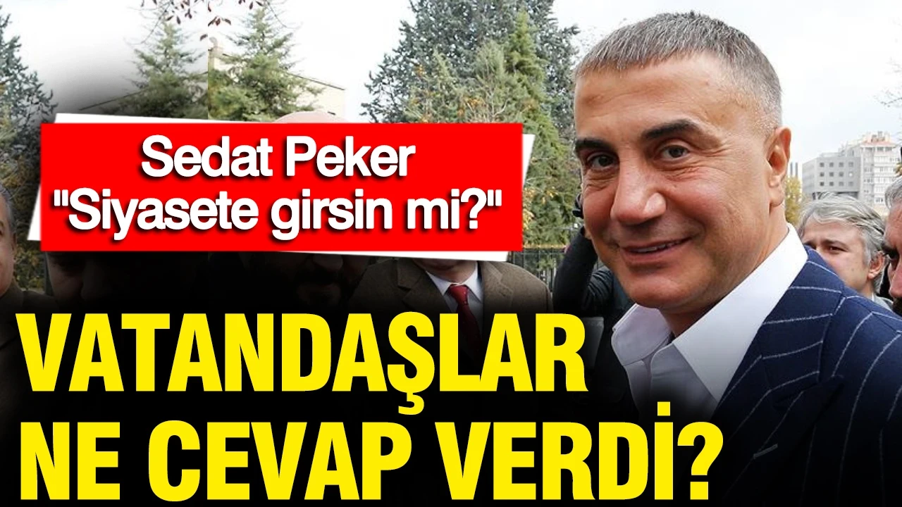 Sedat Peker "Siyasete girsin mi?" sorusuna vatandaşlar ne cevap verdi?