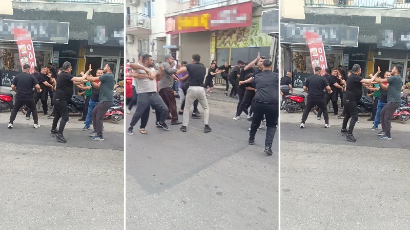 Cadde ortasında esnaf ile vatandaşlar arasında kavga: Polis dahil beş yaralı