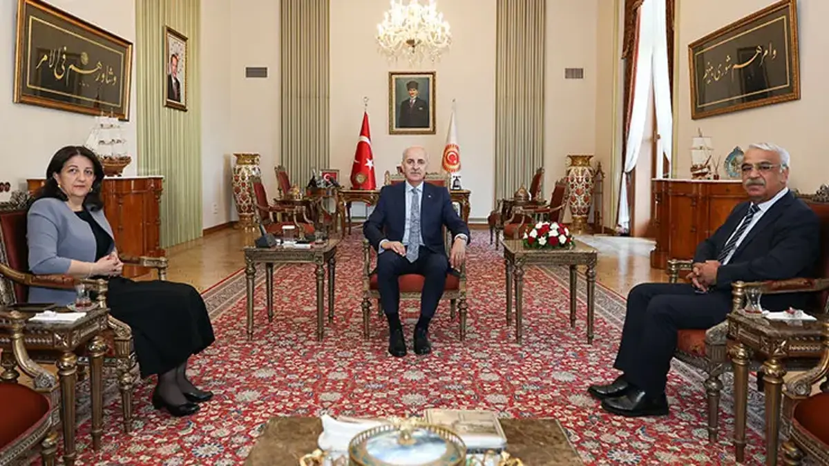 TBMM Başkanı Kurtulmuş, DEM Parti İmralı heyetini kabul etti