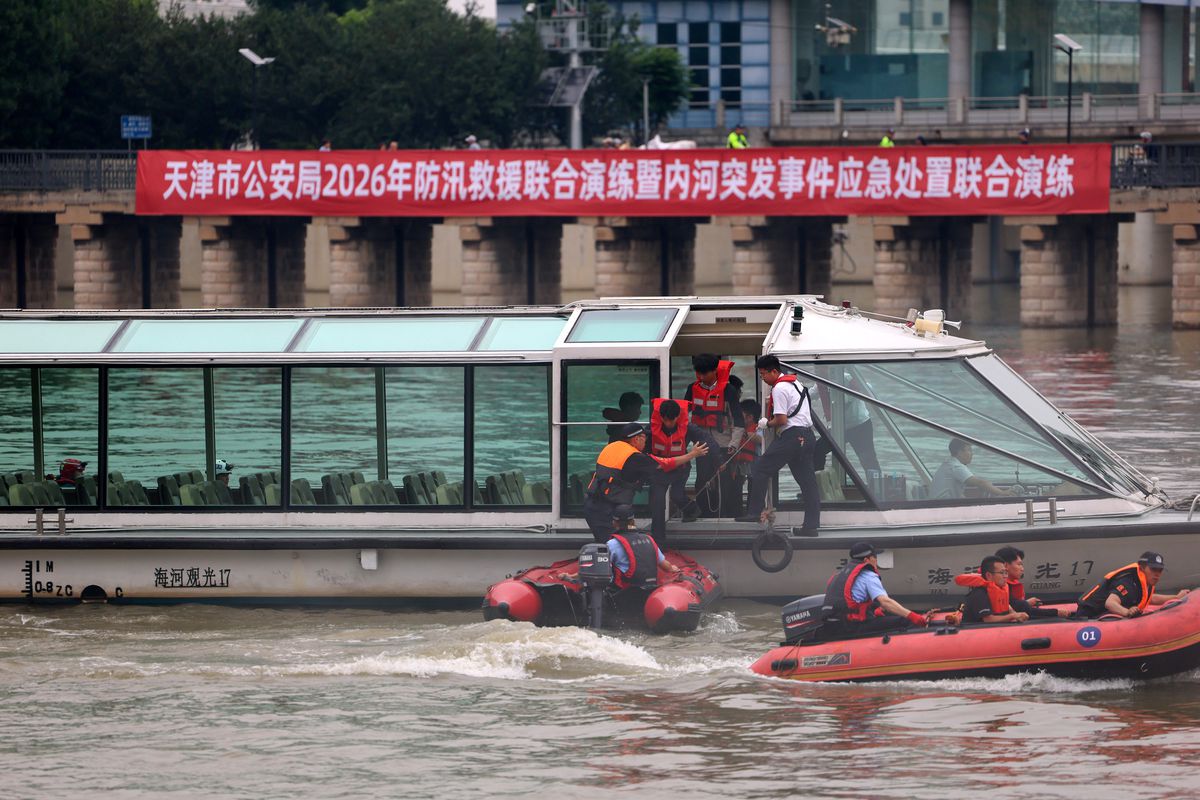 Albüm: Çin'in Tianjin Kentinde Sel Kurtarma Tatbikatı Düzenlendi