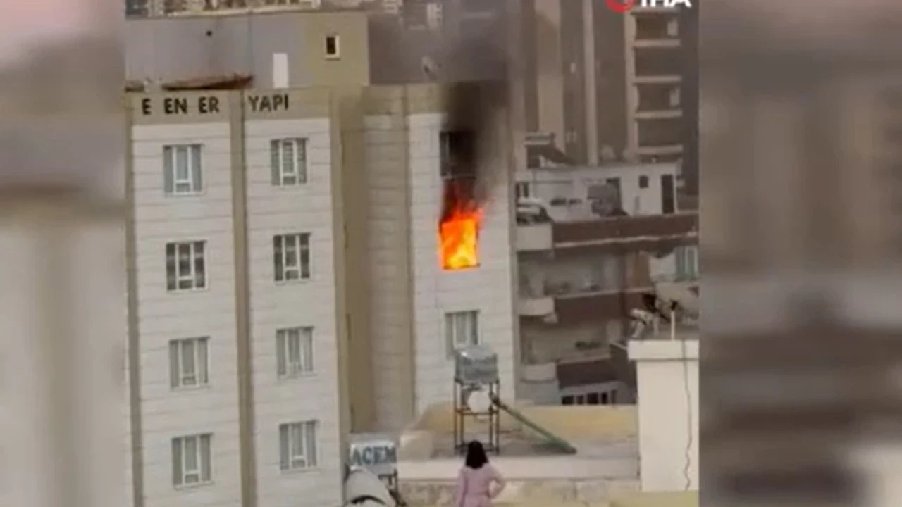 9 katlı binada korkutan yangın