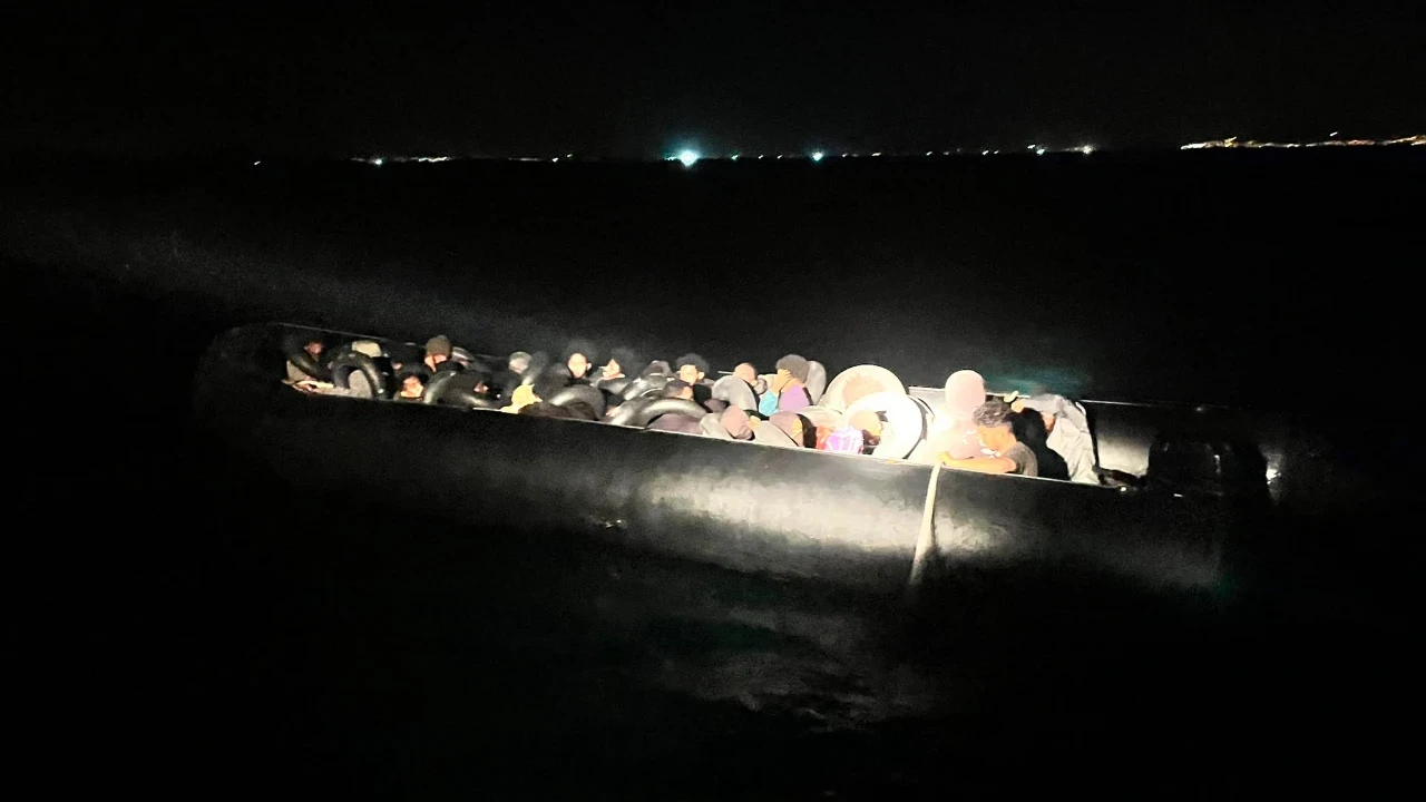 Didim açıklarında 38 göçmen yakalandı