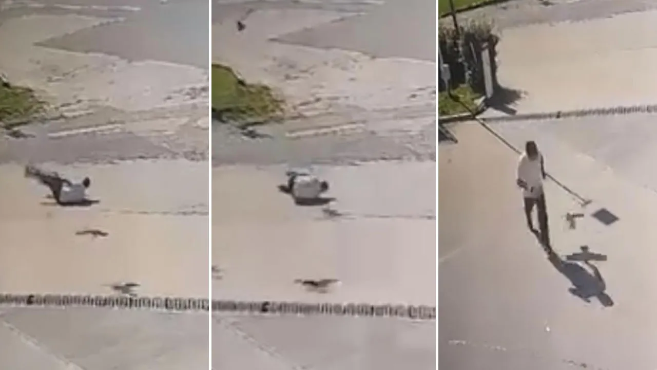 Kargayla nefes kesen kovalamaca! Panikle kaçtı, taklalar attı, o anlar kamerada