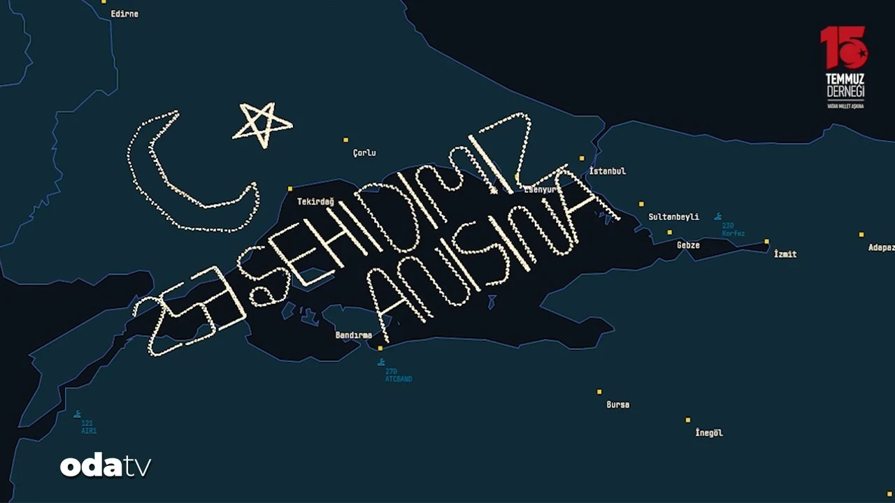 15 Temmuz’un 10. yılında gökyüzüne "253 Şehit" yazıldı