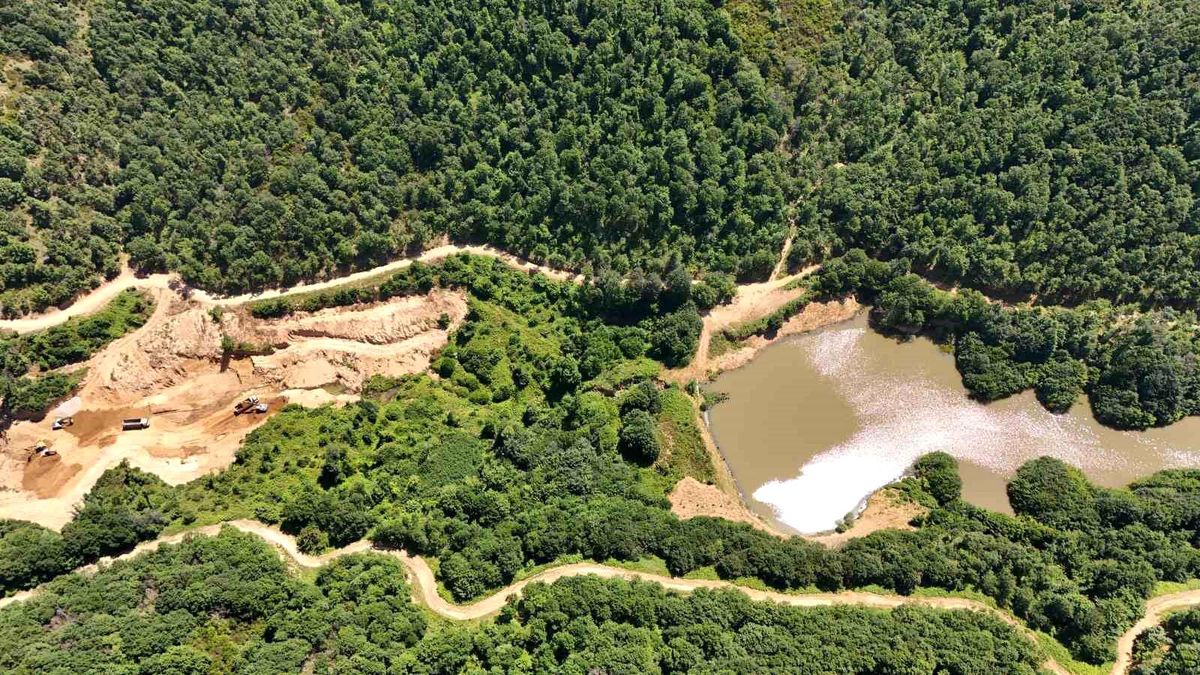 Yalova'nın Örencik köyünde gölet çalışması başladı