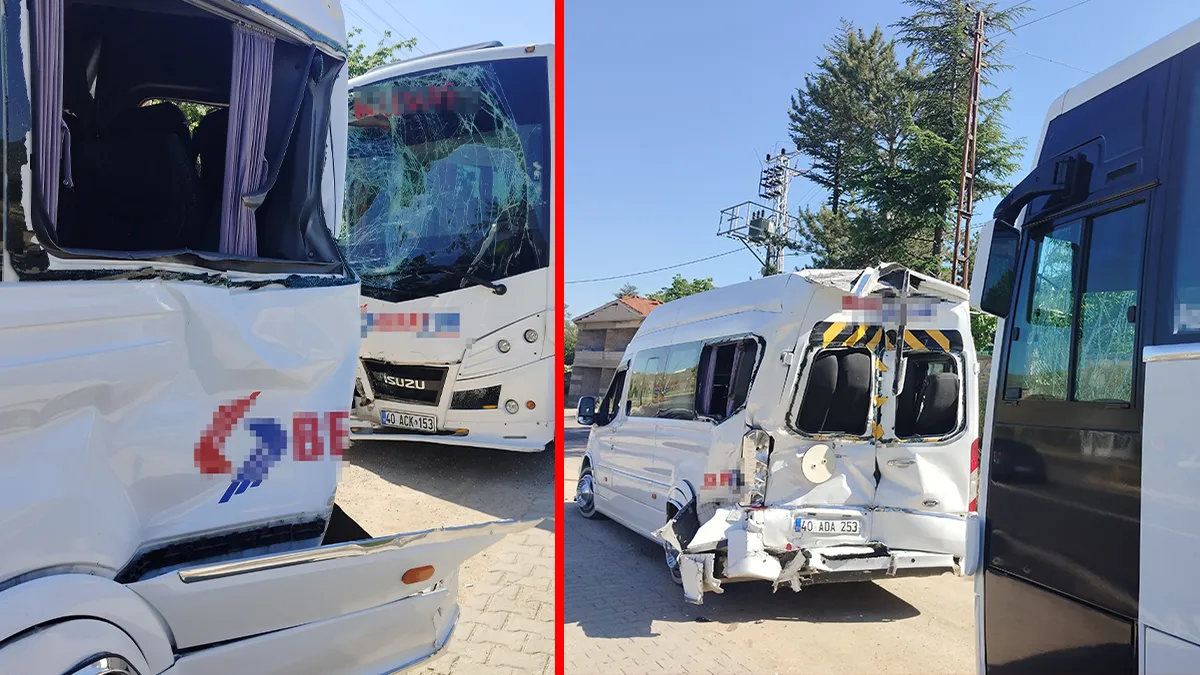 Kırşehir’de can pazarı! İşçi taşıyan servisler çarpıştı: Yaralılar var!