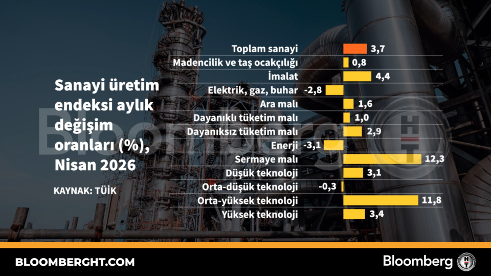Sanayi üretim endeksi aylık değişim oranları