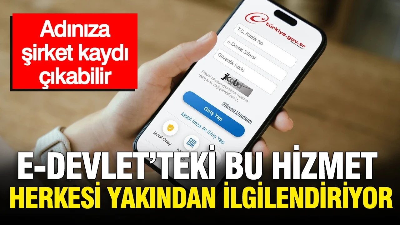 e-Devlet'teki bu hizmet herkesi yakından ilgilendiriyor: Adınıza şirket açılmış olabilir